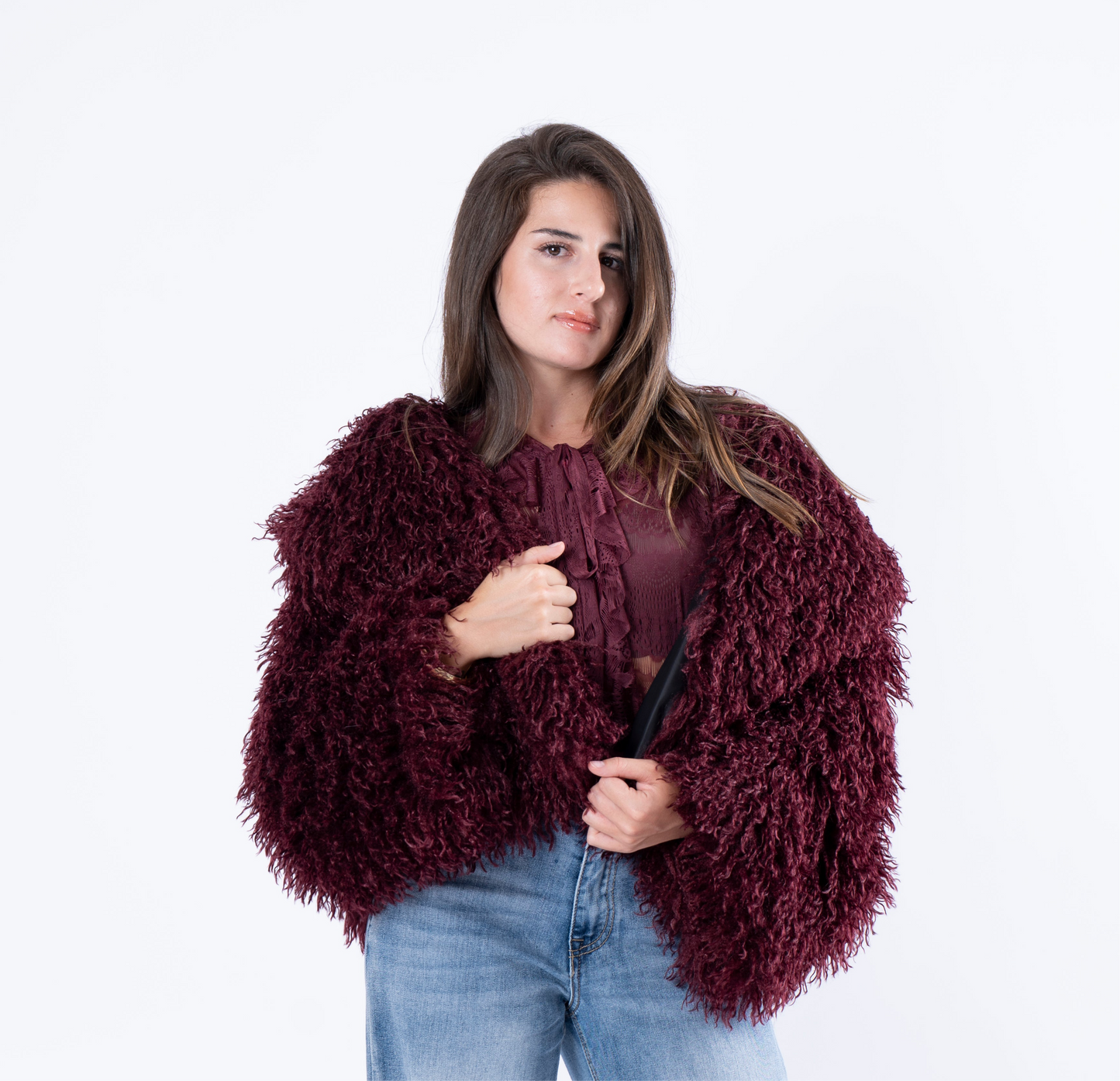 Pelliccia Plume Burgundy by Lumina
