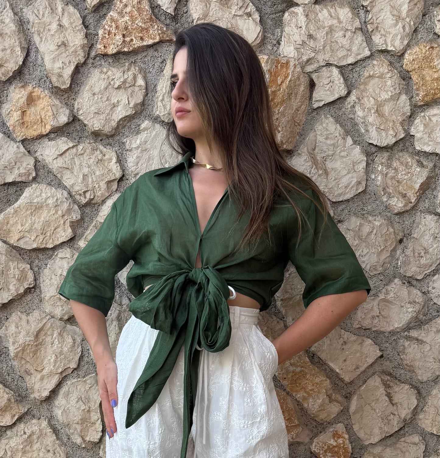 Camicia Crop by Lumina