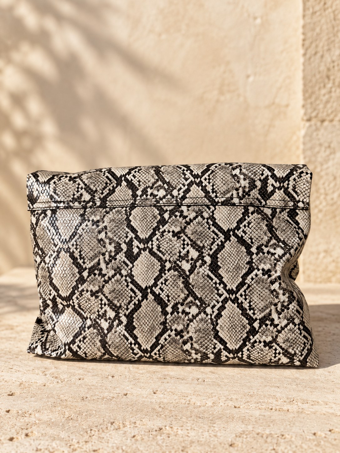 Maxi pochette pitonata Python