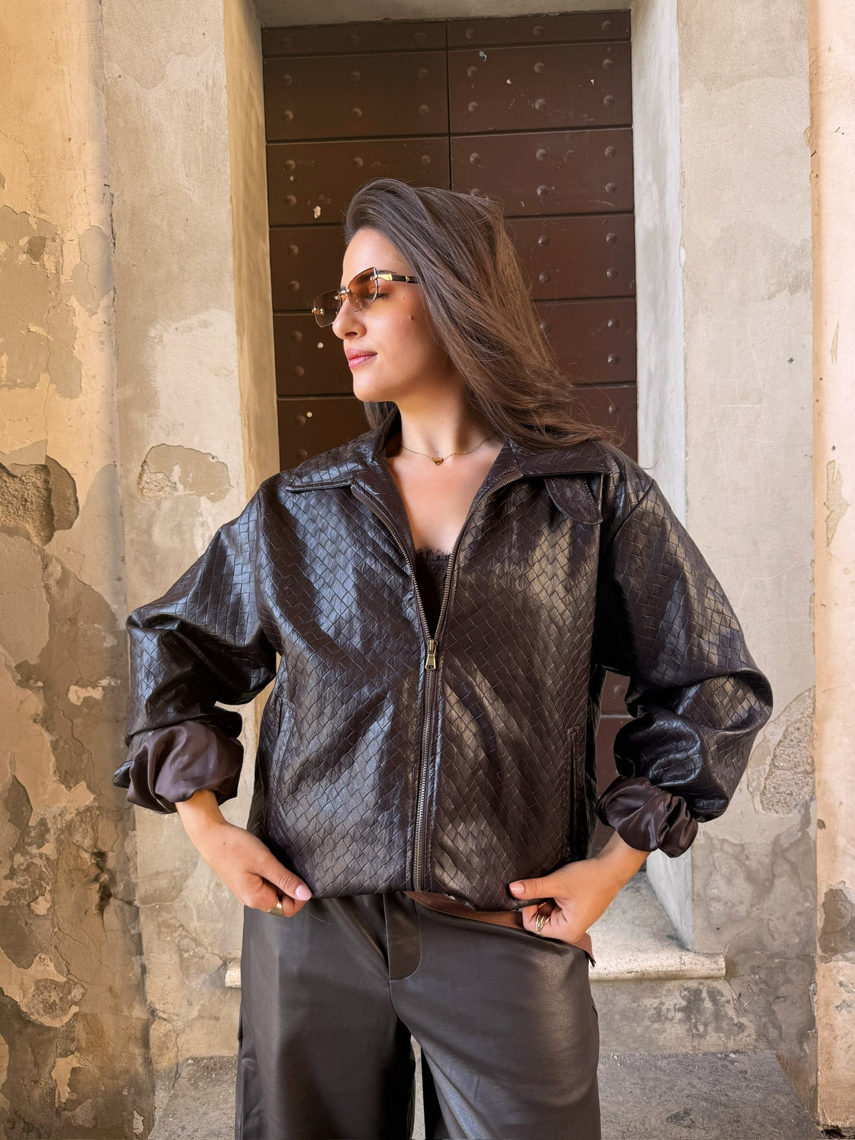 Bomber Ecopelle Chocolate