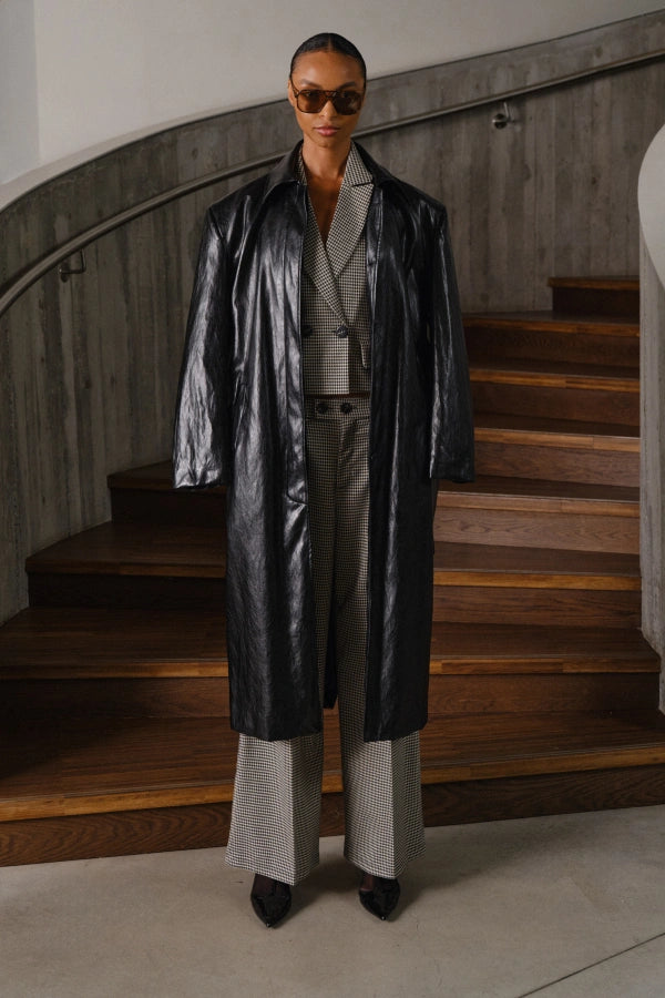 Trench Ecopelle Noir by Lumina