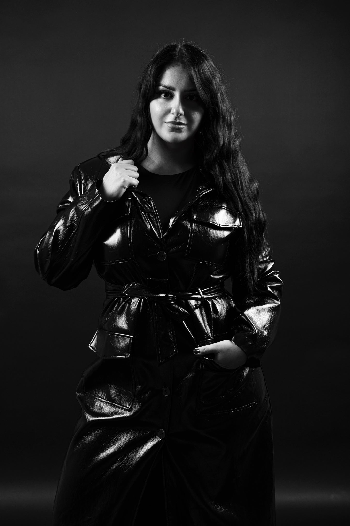 Trench Ecopelle Noir by Lumina