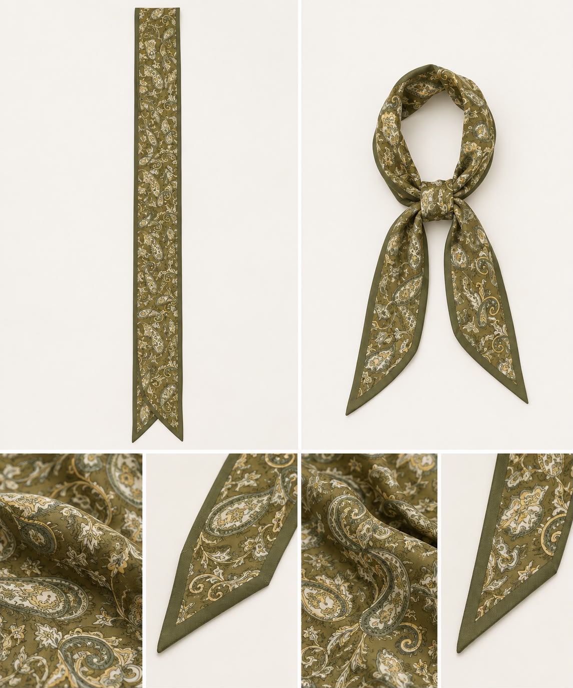 Foulard Twilly paisley Olive