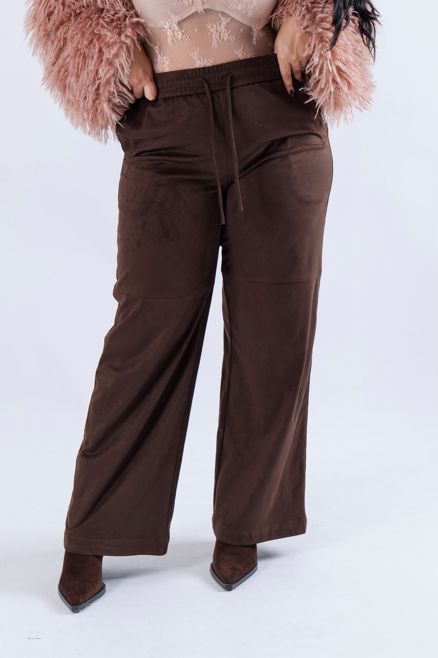 Pantalone Suede Brown by Lumina