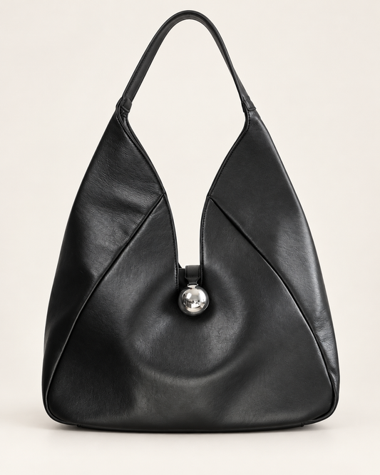 Borsa hobo ecopelle Noir