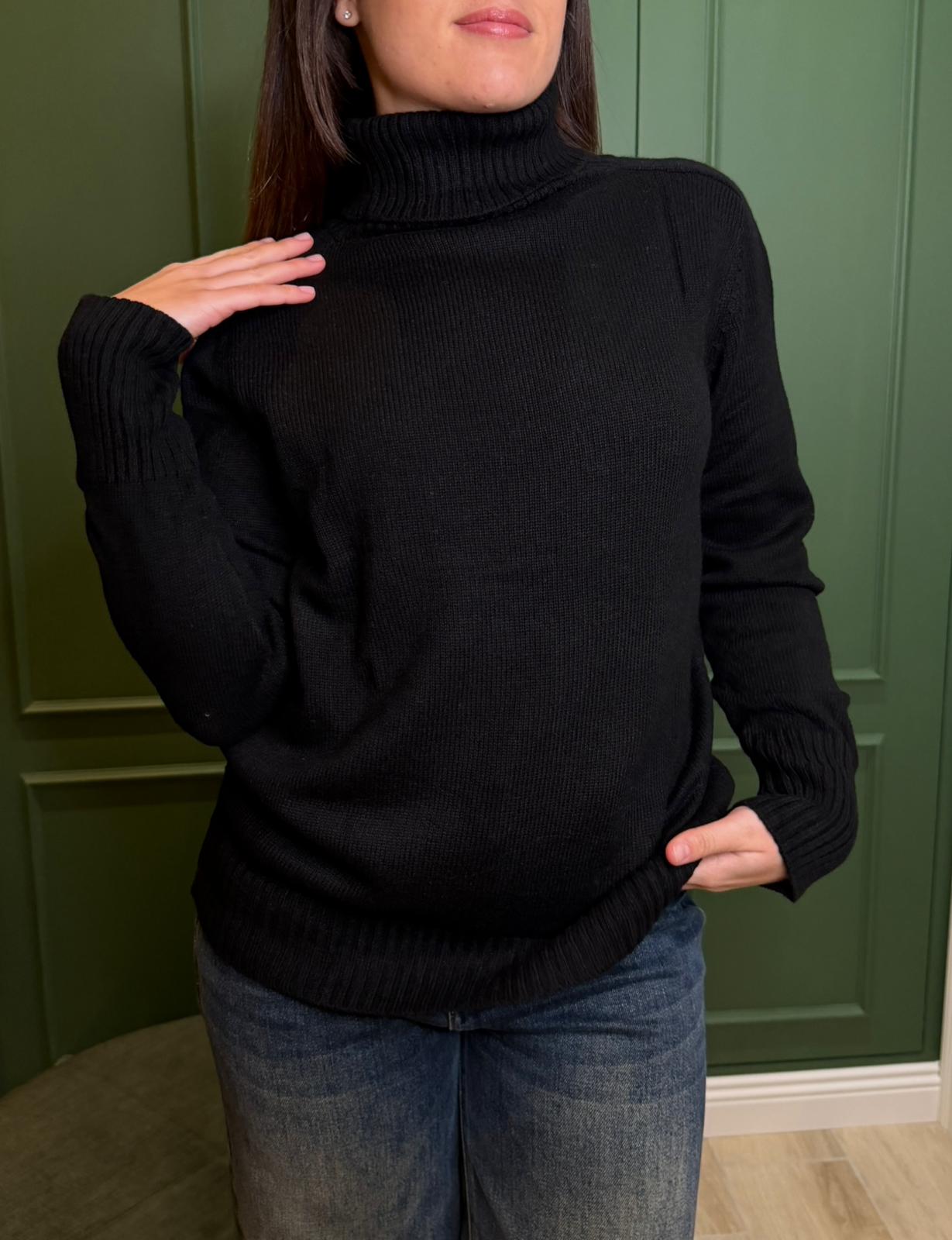 Maglione Basic Collo Alto