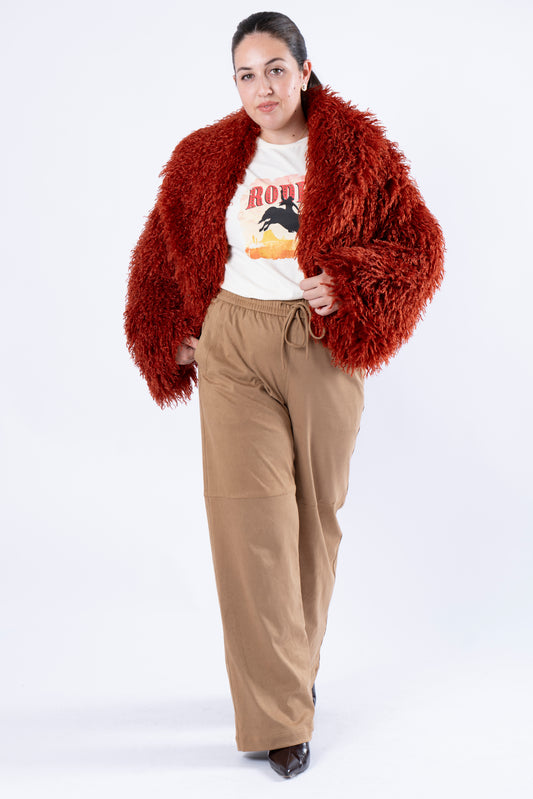 Pantalone Suede Camel by Lumina