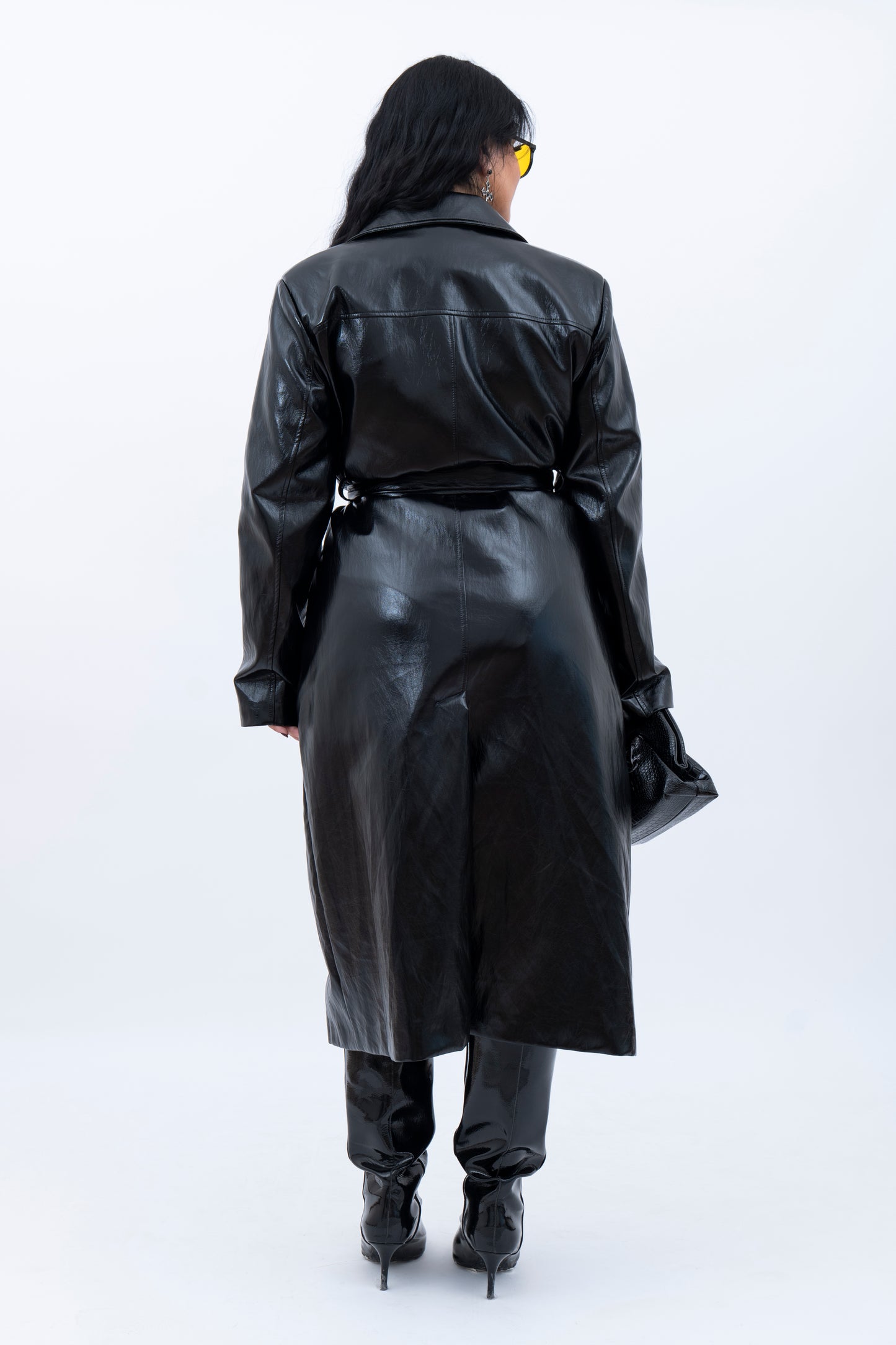 Trench Ecopelle Noir by Lumina