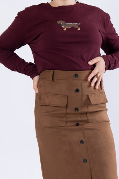 Gonna Suede Camel LUMINA