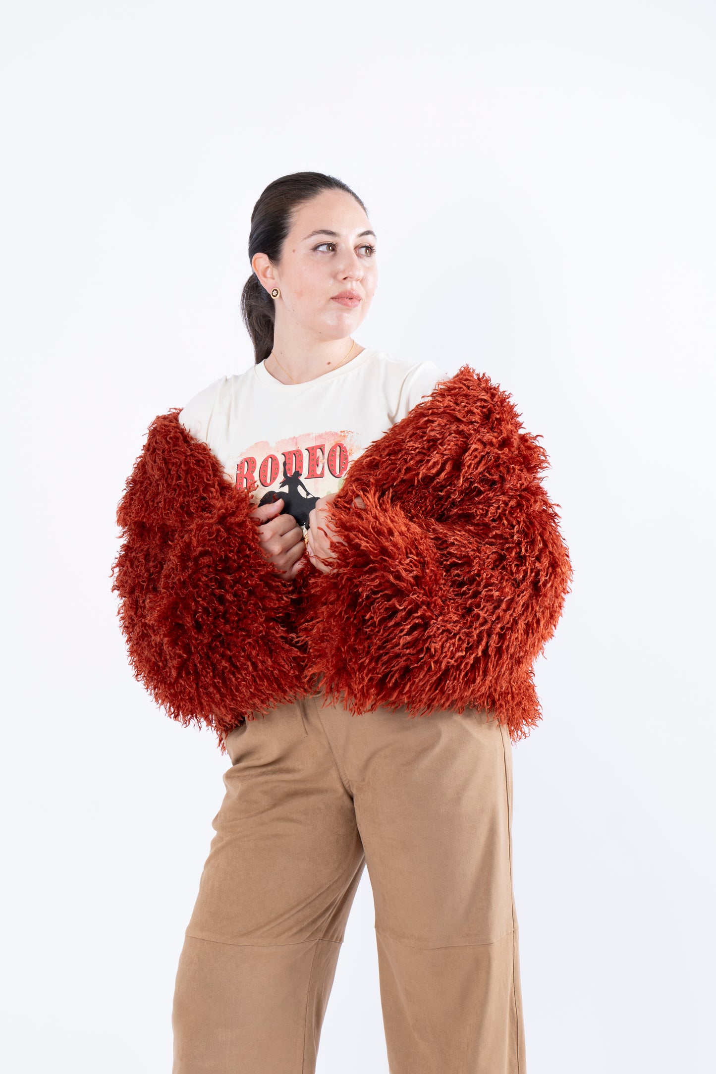 Pantalone Suede Camel by Lumina
