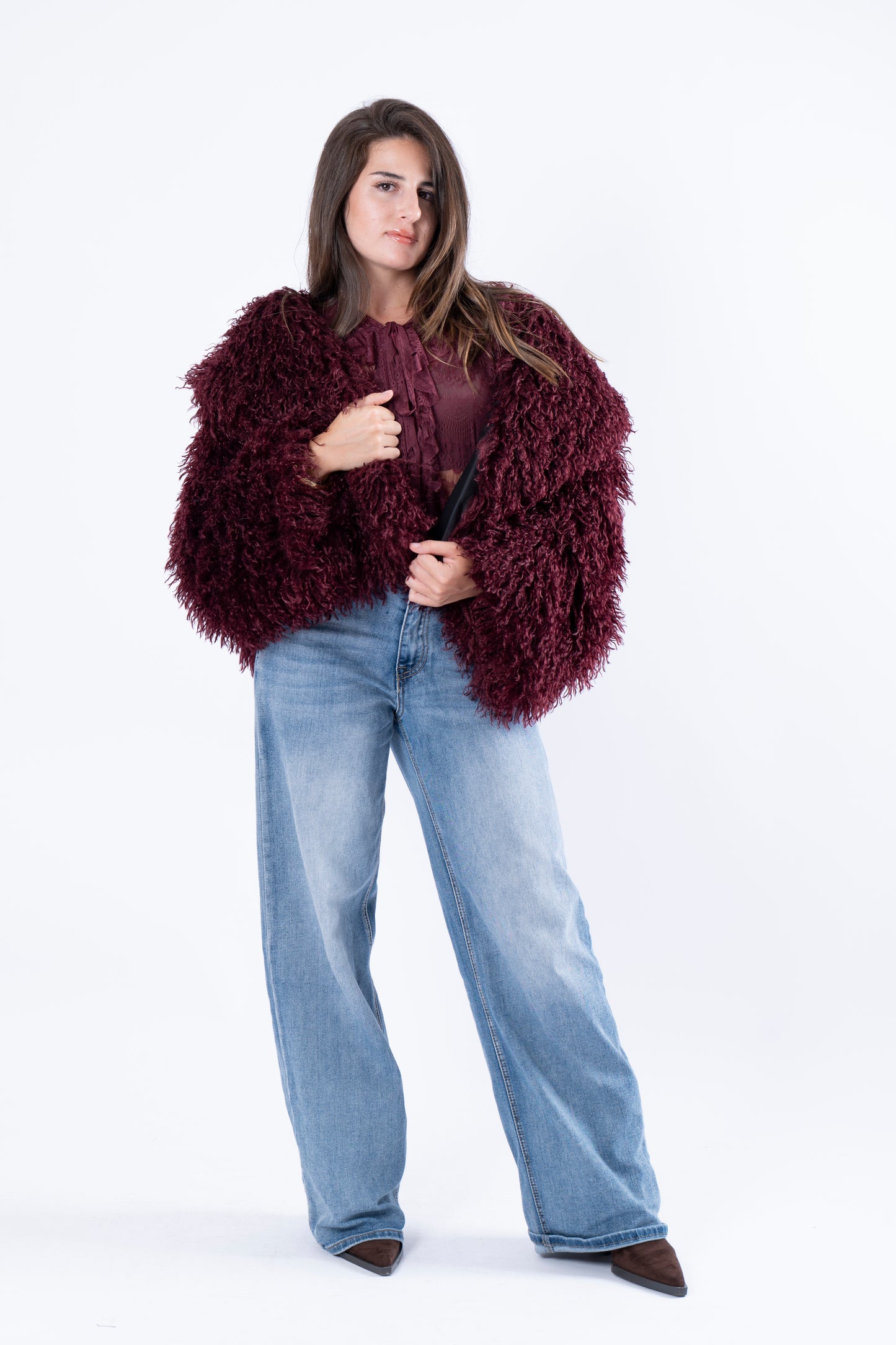 Pelliccia Plume Burgundy by Lumina