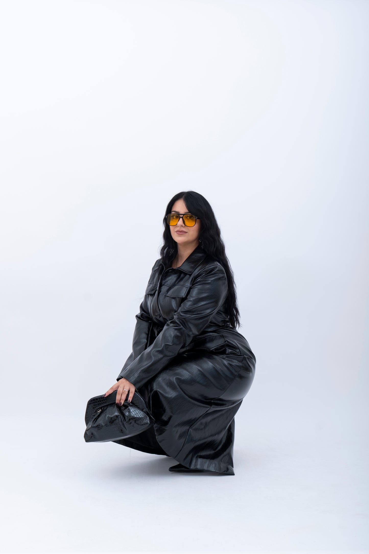 Trench Ecopelle Noir by Lumina